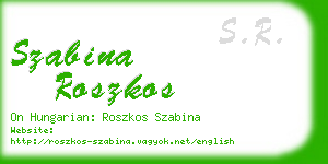 szabina roszkos business card